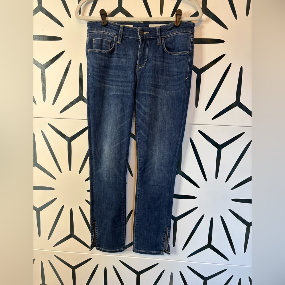 Anthropologie Pilcro & Letterpress Dark Blue Split-Ankle Jeans – Size 28 - Picture 3 of 15